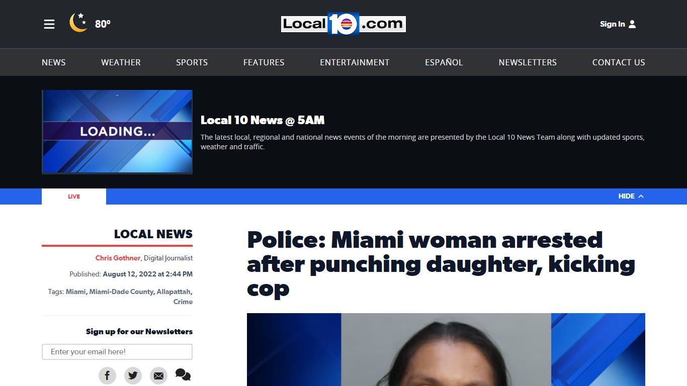 Police: Miami woman arrested after punching daughter, kicking cop